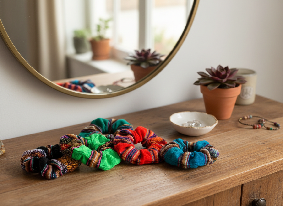 Andean handmade Scrunchies