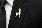 Pin de llama hecho a mano