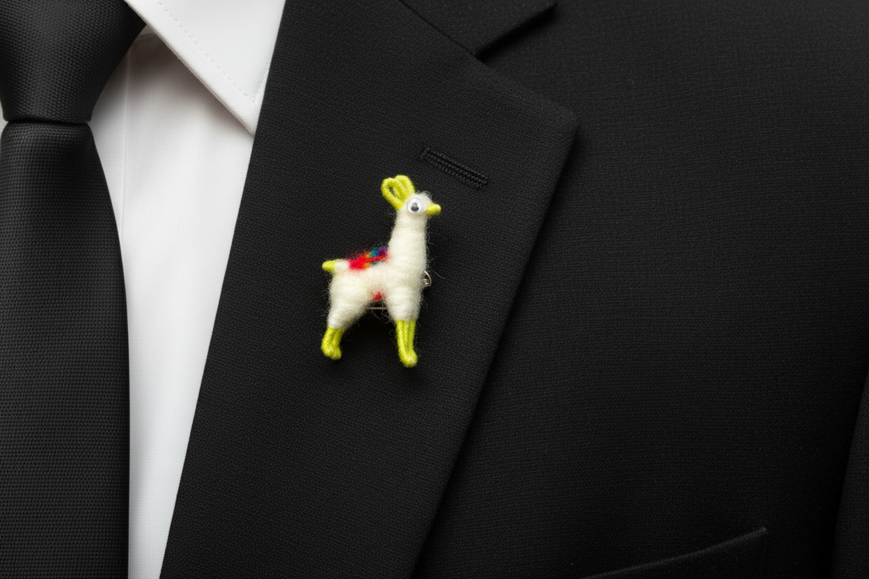 Handmade Llama Pin