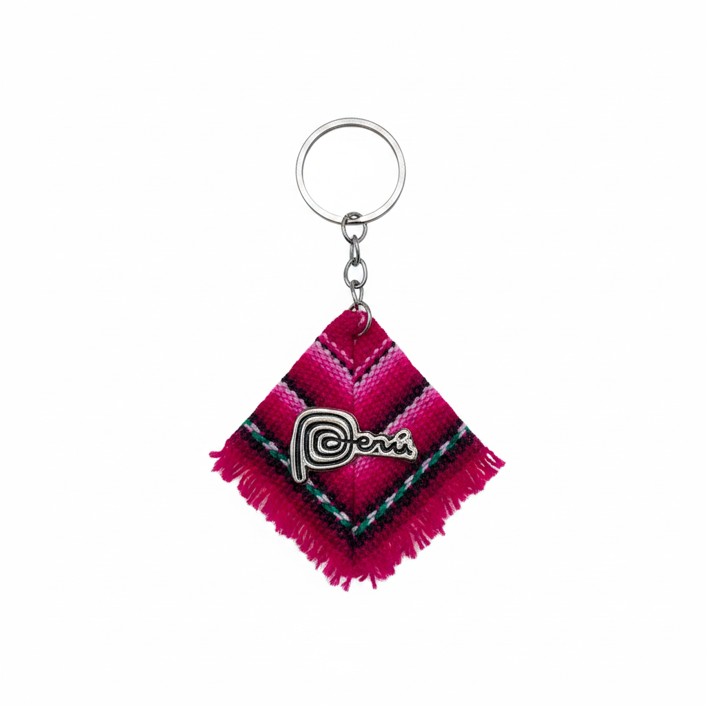 Peruvian Poncho Textile Keychain