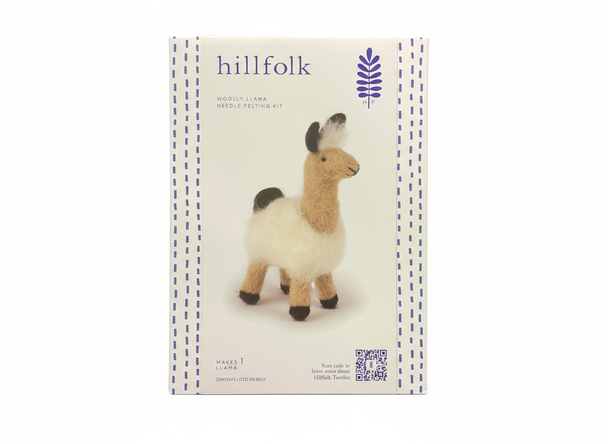 Hillfolk Woolly Llama Needle Felting Kit