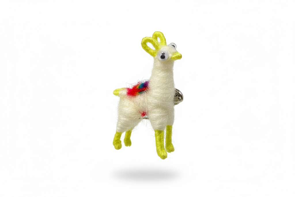 Pin de llama hecho a mano