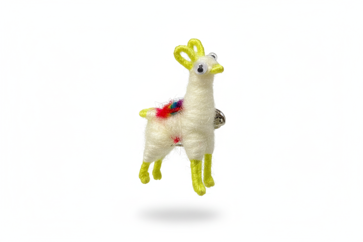 Handmade Llama Pin
