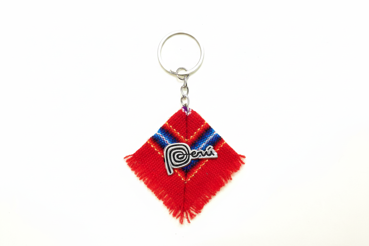 Peruvian Poncho Textile Keychain