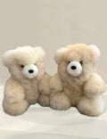 Kusi Friends Sitting Bear (24cm) - Baby Alpaca Fur Animal