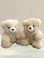 Kusi Friends Sitting Bear (24cm) - Baby Alpaca Fur Animal