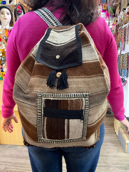 Alpaca Wool Handwoven Backpack