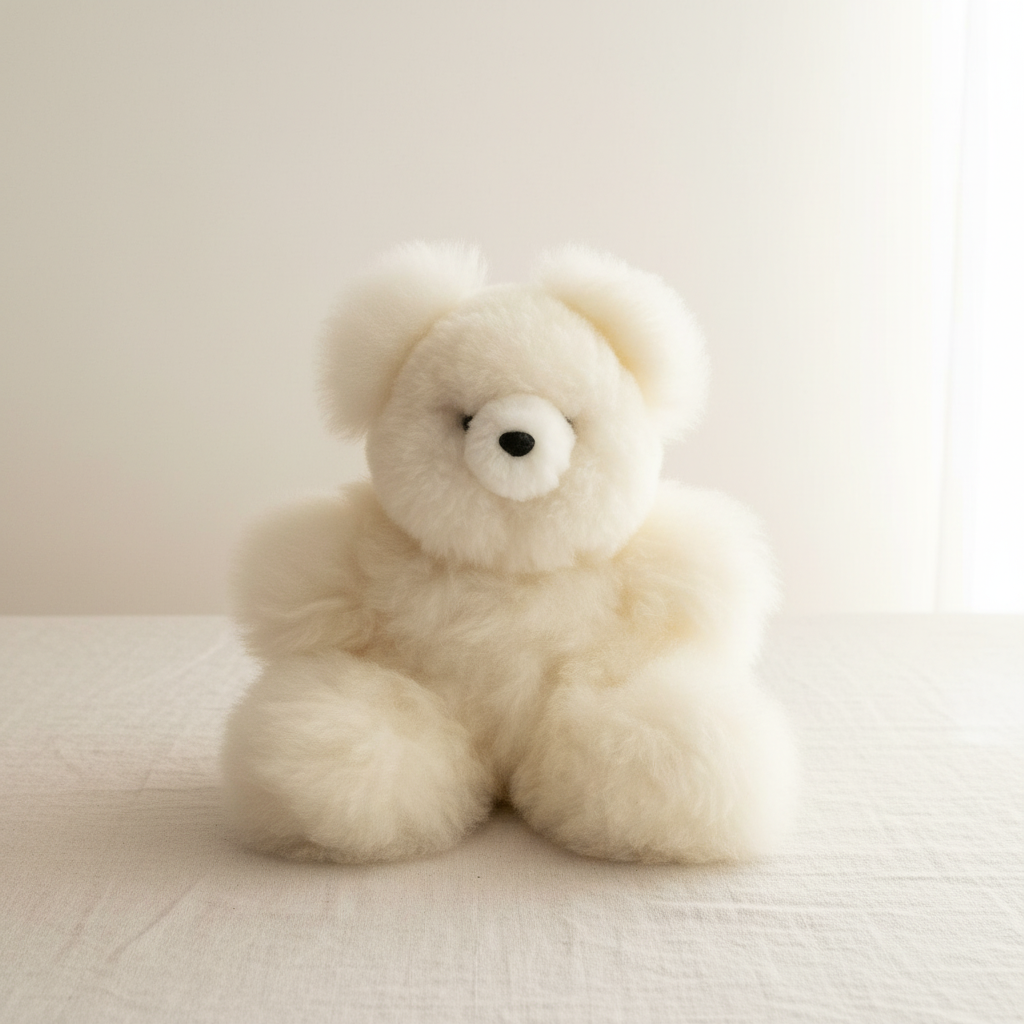 Oso Kusi Friends (26 cm) - Animal de piel de alpaca bebé