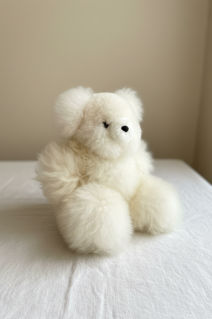 Oso Kusi Friends (26 cm) - Animal de piel de alpaca bebé