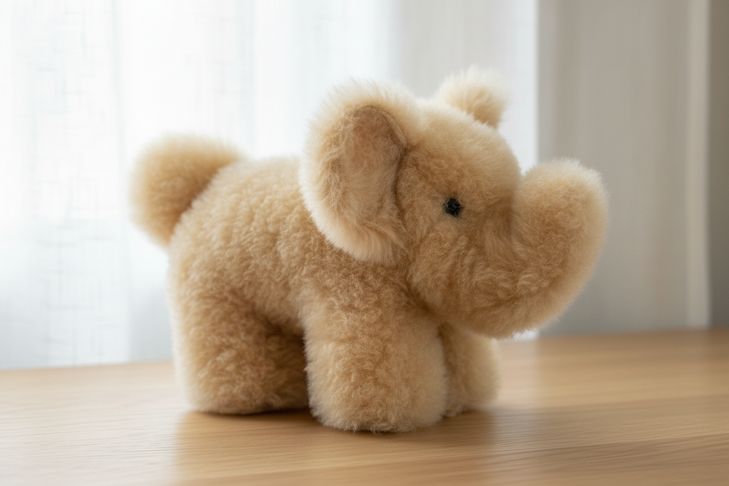 Elefante Kusi Friends (17cm) - Animal de Pelo de Baby Alpaca
