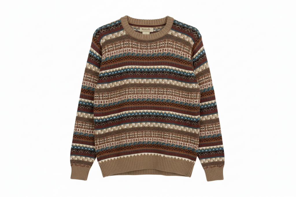 100% alpaca crewneck sweater