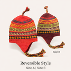 Baby Alpaca Reversible Chullo Hats – Peruvian Andean Earflap Beanies
