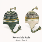 Baby Alpaca Reversible Chullo Hats – Peruvian Andean Earflap Beanies
