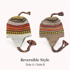 Baby Alpaca Reversible Chullo Hats – Peruvian Andean Earflap Beanies