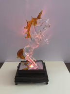 Led Glass Unicorn Statue