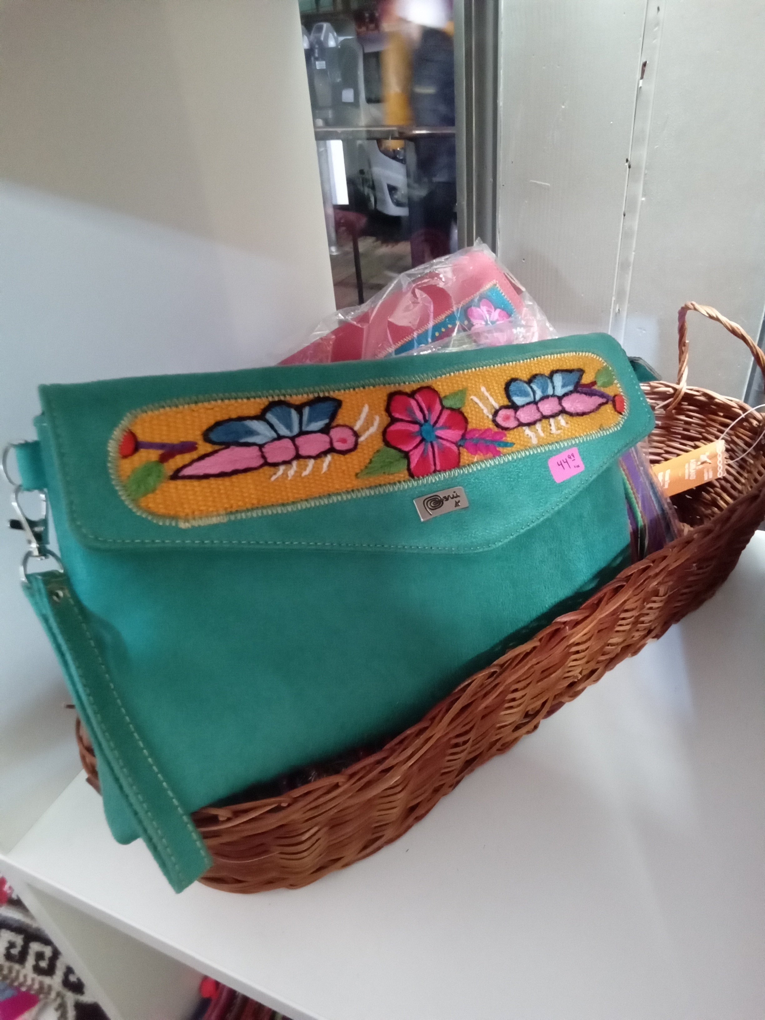 Hand-made embroidered Purse